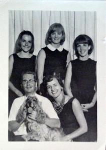 Vern and Mary with their daughters and Penny, their Cocker Spaniel